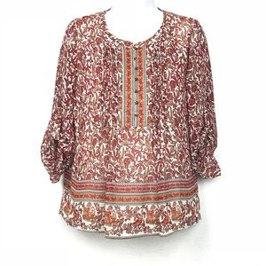 Anthropologie | Meadow Rue Paisley Sheer Blouse